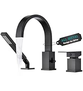 LOCALAND Brass Roman Tub Faucet with Sprayer, Deck Mount Bathtub Faucet with Hand Shower, 3 Hole ...