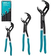 Libraton CR-V Steel Plumbing Pliers Set - Groove Joint &amp; V-Jaw Tongue &amp; Groove Pliers, Pipe Grips...