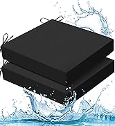 Zonamat Outdoor Chair Cushions Set of 2, 19x19x3 Inch Waterproof &amp; Fade Resistant Patio Furniture...