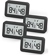 DOOMAY Mini Hygrometer Indoor Thermometer, Humidity Gauge with ?/? Switch, Humidity Meter Digital...