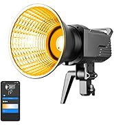 LUXCEO 100W Bi-Color Cob LED Video Light, Continuous LED Lighting with 2700K-6500K, CRI 95+ TLCI ...