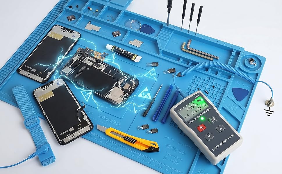 ESD safety, protect components during maintenance process based on test results (1.0x10)