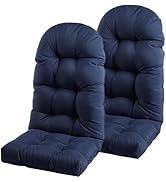 Enipate Adirondack Chair Cushions Set of 2, Weather Resistant High Back Rocking Chair Cushion, In...