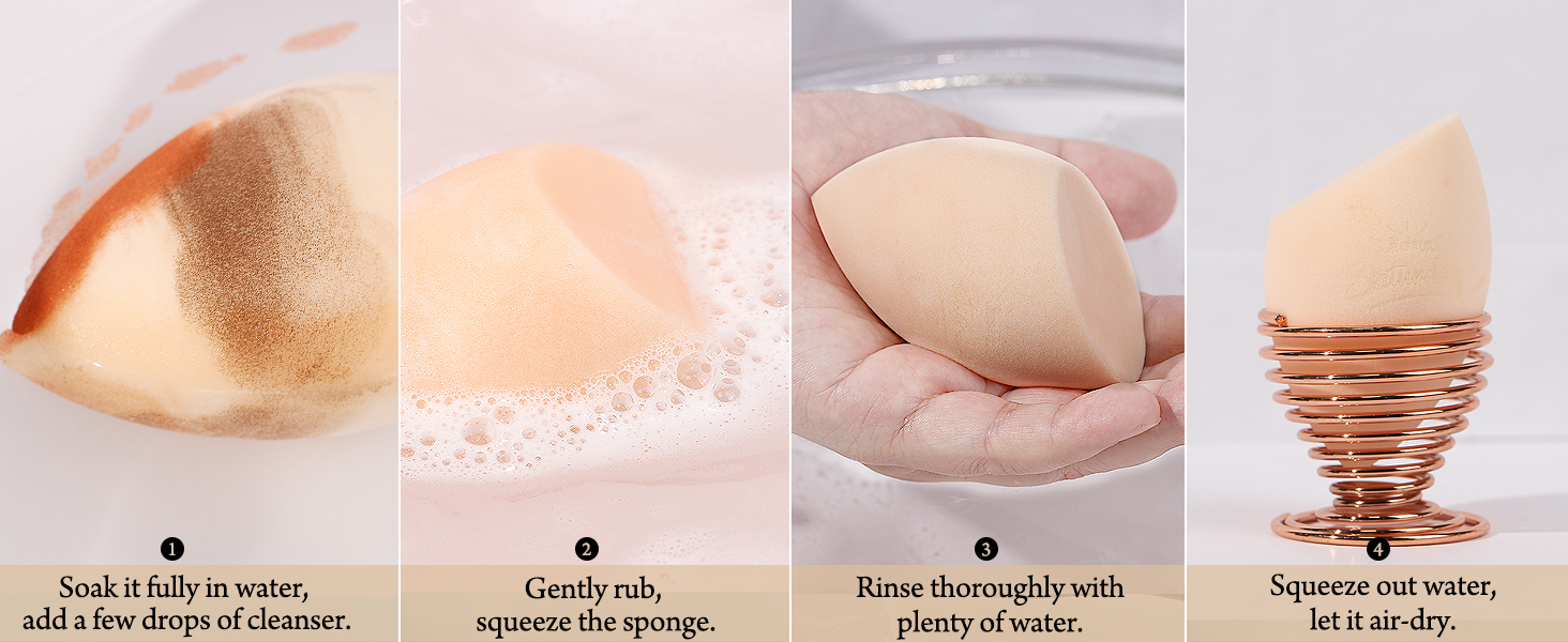 Real Perfection Makeup Sponge Set Blender Sponges Beauty Blenders Beauty Sponges Beige