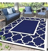 GENIMO 5' x 8' Outdoor Rug Waterproof for Patio Decor, Foldable Reversible Plastic Straw Area Rug...