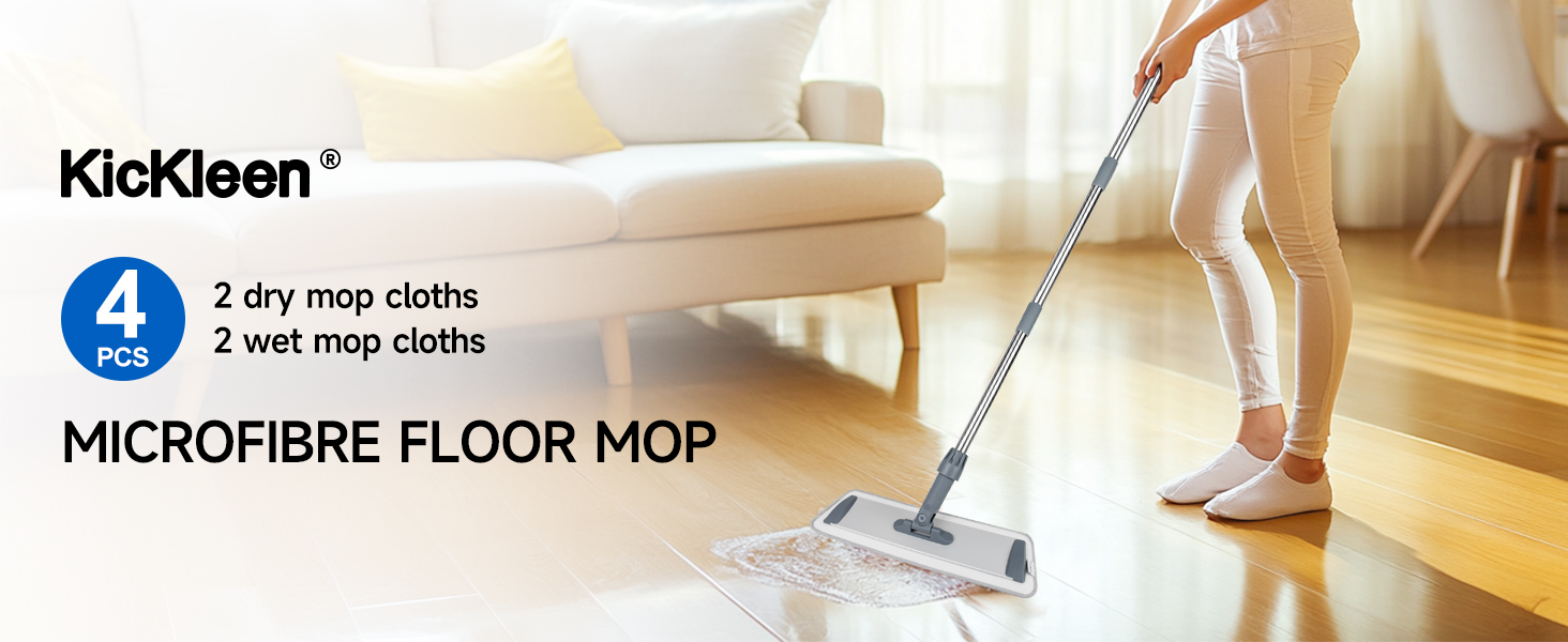 flat mop clean