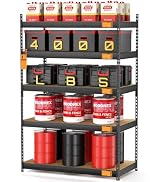CAMMOO 4000LBS 5 Tier Metal Garage Shelving Unit, 72" H x 48" W x 24" D | Magnetic Label, Upgrade...