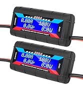 2Pack 200A 100V High Precision Watt Meter Power Analyzer Battery Consumption Performance Monitor ...