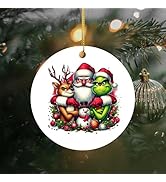 Christmas Decorations, Funny Christmas Ornaments, Ceramics Christmas Hanging, Hanging On Christma...