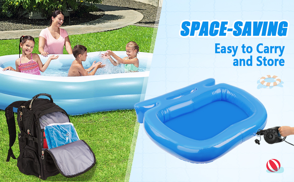 inflatable pool foot wash tray