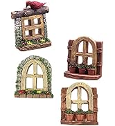4pcs Micro Landscape Ornament Fairy Doors for Trees Outdoor Garden peeker Fish Tank Decoration DI...