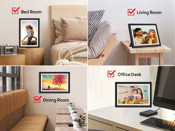 32GB FRAMEO 10.1 Inch Smart WiFi Digital Photo Frame