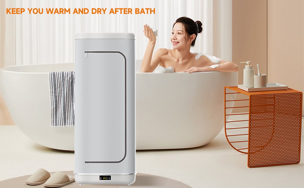 Freestanding Towel Warmer Rack with LED Display