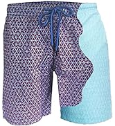 Wsedper Color Changing Swim Trunks for Men, Color Changing Shorts for Boys, Beach Quick Dry Swim ...