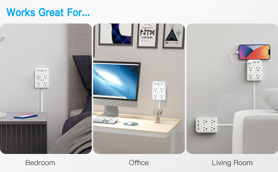 electrical outlet extender stick plug extension outlet college essentials