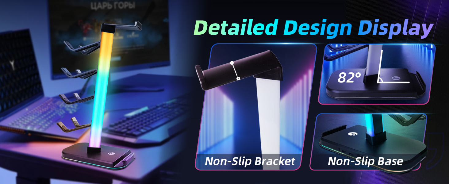 RGB Gaming Headphones Stand