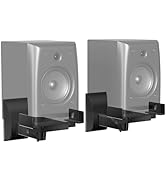 WALI Speaker Wall Mounts, Dual Side Clamping Bookshelf Mounting Bracket for Large Surrounding Sou...