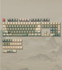 Womier PBT Keycaps Set 130 Keys, Custom White Japanese Keyboard Doubleshot Dye Sub Side Print Shine ...