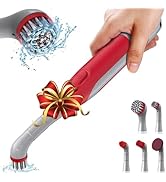 Sweepulire Electric Grout Brush, Battery Operated Power Scrubber with Stainless Steel Wire Brush,...