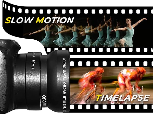 4k vlog camera timelapse slow motion