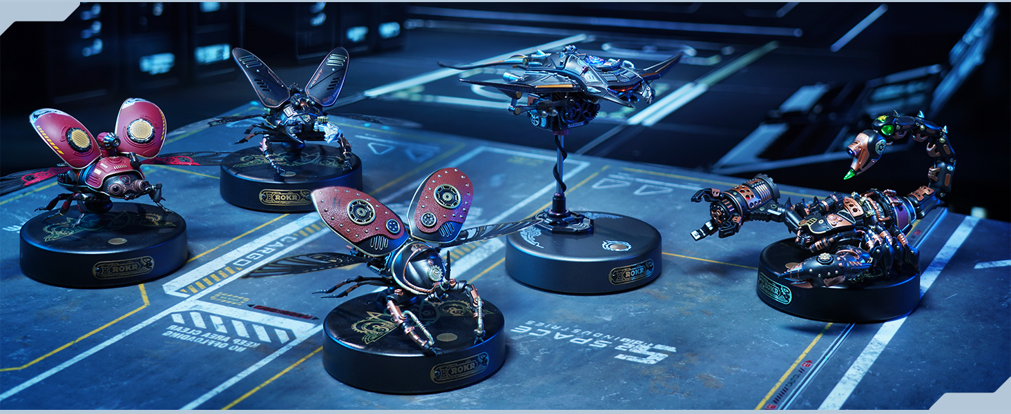 ROKR Mechanical Manta Ray 3D Metal Model Puzzle for Adults & Teens, Mechanical STEM Model Building K...