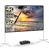 Projector Screen with Stand,Portable Projector Screen 80inch,Projection Screen and Stand, 16:9 HD...