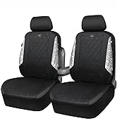 CAR PASS Oxford Bling Diamond Car Seat Covers 2 Front Interior Sets, Waterproof Shining Glitter S...