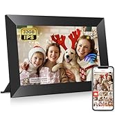 Frameo 10.1 Inch WiFi Digital Picture Frame with 32GB Memory, 1280 x 800 IPS Touch Screen Smart E...