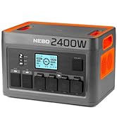 NEBO PINNACLE 2400 W Power Station | 1843.2Wh Capacity, Portable Uninterruptible Power Supply for...