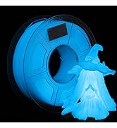 iSANMATE 3D Printer Filament, PLA Filament Glow in The Dark Blue, 1.75mm 3D Printing Filament, Di...