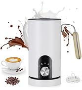 Electric Milk Frother,5-in-1 Milk Steamer with Touch Control,350ml Automatic Warm and Cold Foam M...