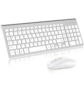 cimetech Wireless Keyboard and Mouse Combo, Compact Full Size Wireless Keyboard and Mouse Set 2.4...