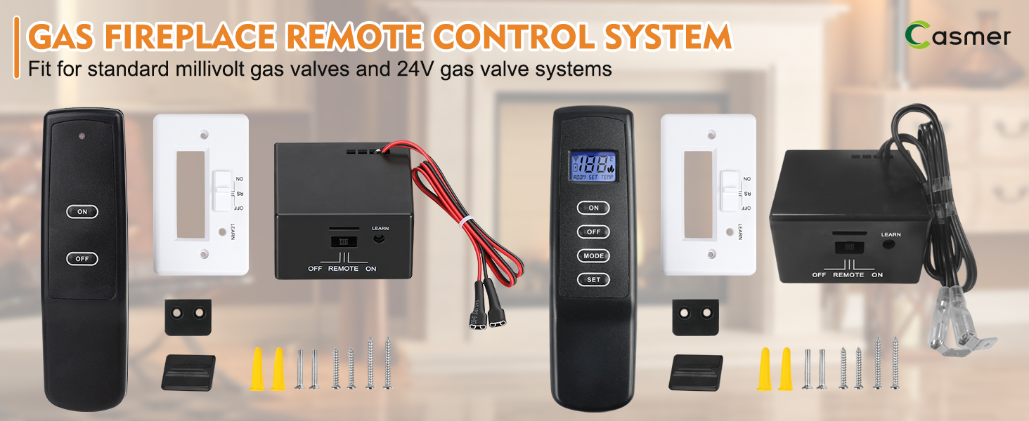 Millivolt gas valve Fireplace remote control