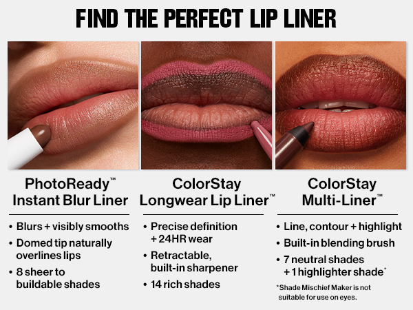 lip liner comparison