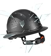 COOLJOB Full Brim Hard Hat, Vented Construction Safety Helmet OSHA Approved, 6-Point Ratchet Susp...