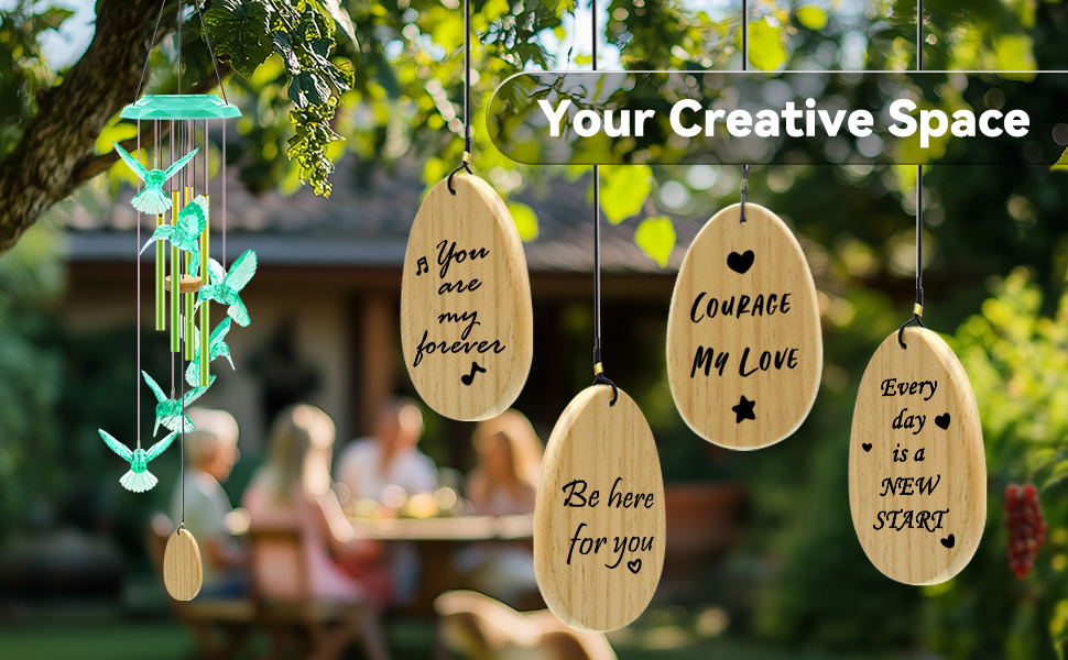 solar wind chimes for outside