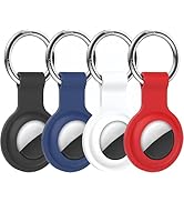 4pcs Holder Case for Air Tags Ultra Light Silicone Sleeve for Tracker Durable Anti-Scratch Protec...