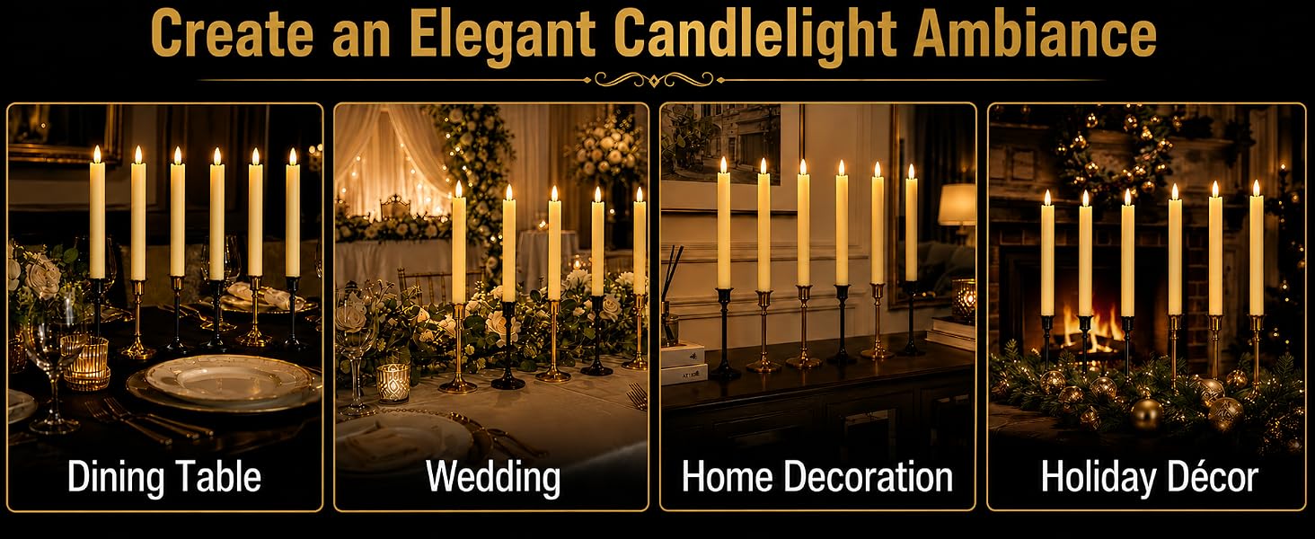 battery operated taper candles