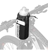 ROCKBROS Bike Water Bottle Holder Bag Bike Bag Handlebar Stem Bag Bicycle Cup Drink Holder Insula...