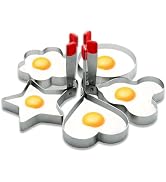 GZMAISULEE Egg Ring Molds for Cooking 5 Pack Griddle Egg Rings Stainless Steel Egg Cooking Rings ...