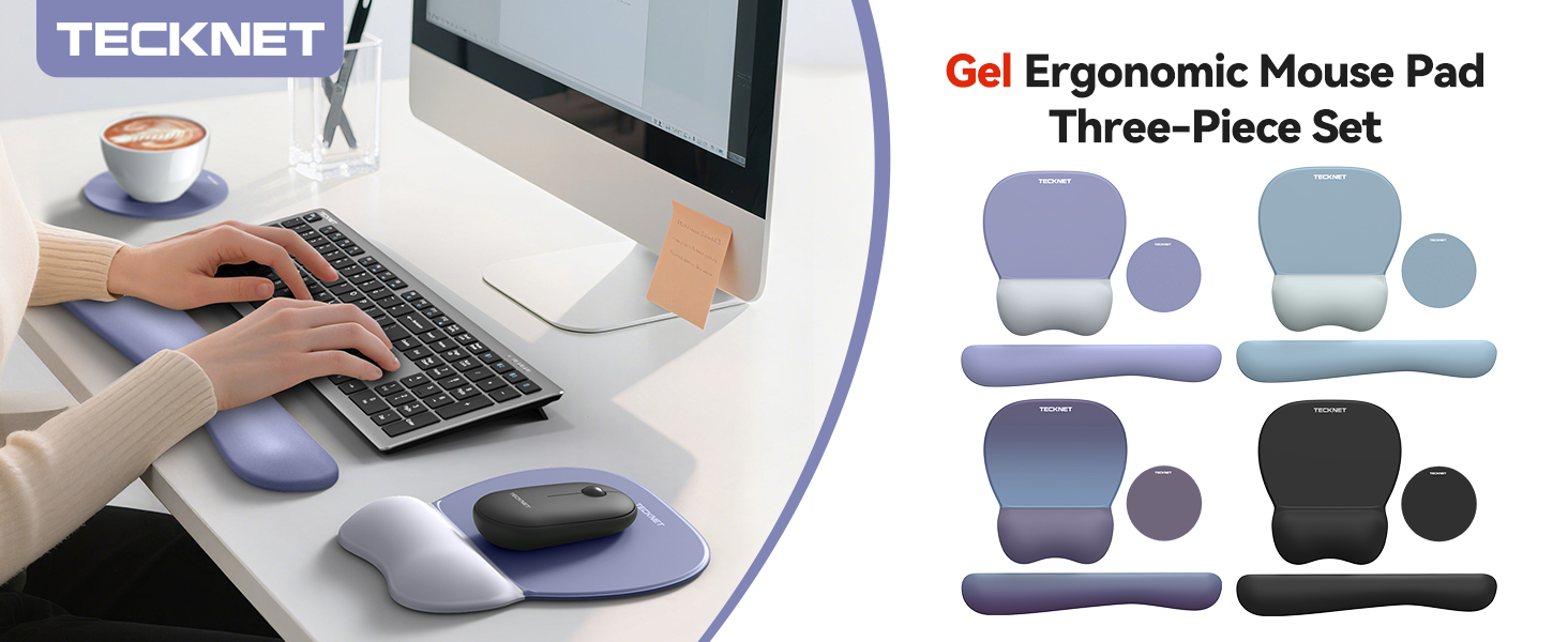 Gel Wrist Rest Support for Mouse Pad &amp;amp;amp; Keyboard Set