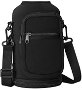 VICKNIY Water Bottle Carrier Bag with Strap, Water Bottle Sleeve with Storage Pocket, Thermo Flas...