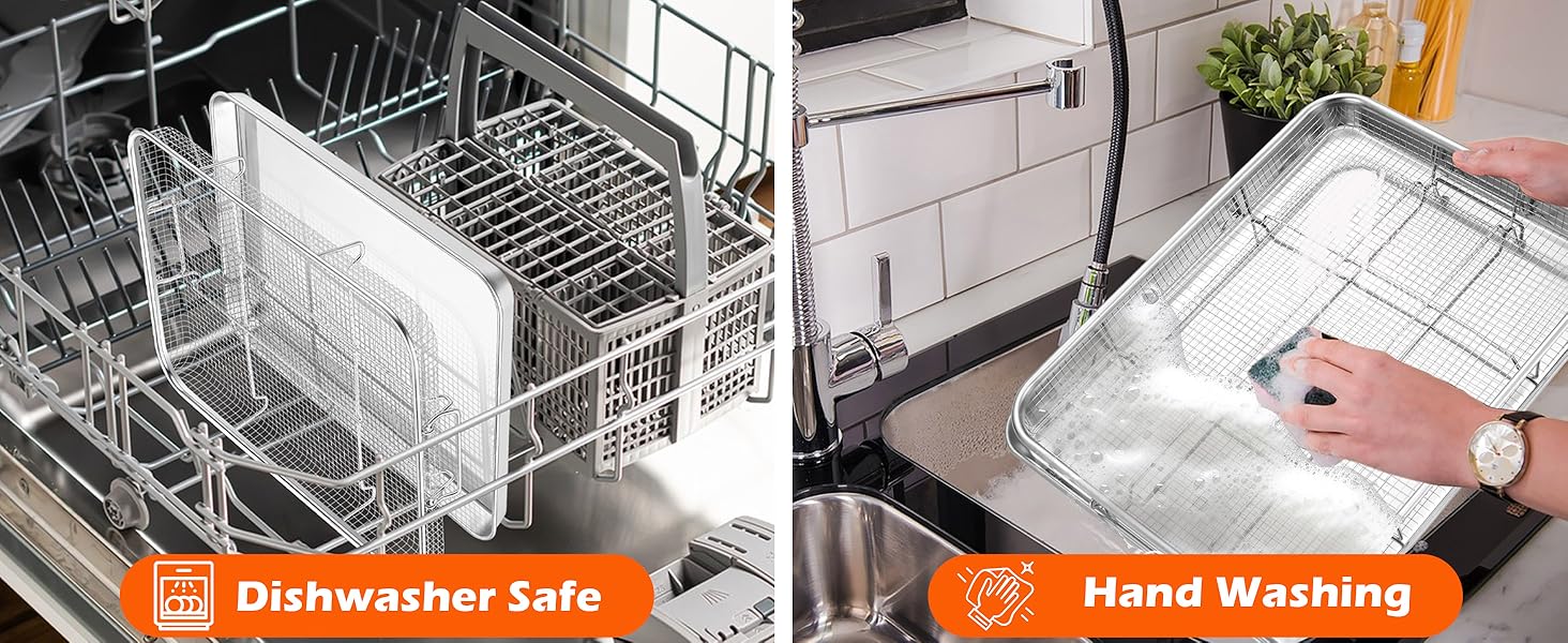 smooth surface for effortless clean up and dishwasher safe to save efforts and energy
