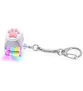 COZYMATE Keyboard Fidget Toys for Adults Keyboard Clicker with LED Light Keychain Fidget Sensory ...