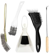 SIMPOR Bird Cage Cleaner Brush Kit, Bird Poop Remover, 5 PCS Cleaning Tools Set with Mini Dustpan...