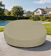 SunPatio Heavy Duty FadeStop Outdoor Round Daybed Cover 75 Inch, Patio Day Bed Sofa Cover Waterpr...