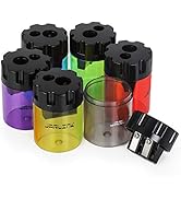JARLINK 6 Pack Manual Pencil Sharpener, Dual Holes Colorful Sharpener for No.2/Colored/Art Pencil...