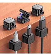 6 Pack Magnetic Cable Clip Organizer Cord Holder, Picozon Adhesive Cable Management, Wire Phone U...