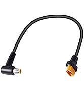 GINTOOYUN DC 8mm to XT60 Power Cable,90 Degrees Right Angle DC7909Male to XT-60 Male Adapter Cord...