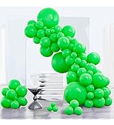 PartyWoo Clover Green Balloons, 85 pcs Green Balloons Different Sizes Pack of 18 Inch 12 Inch 10 ...